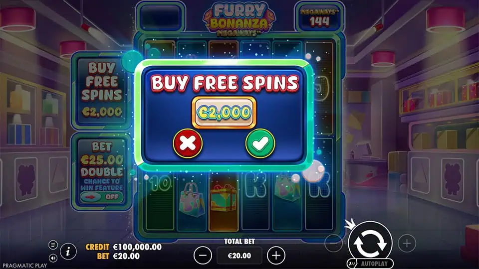 Furry Bonanza Megaways slot bonus buy
