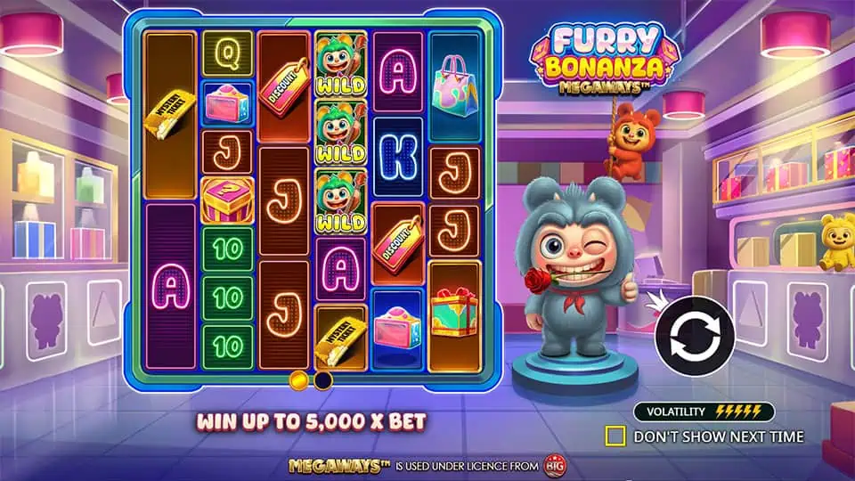 Furry Bonanza Megaways slot intro screen