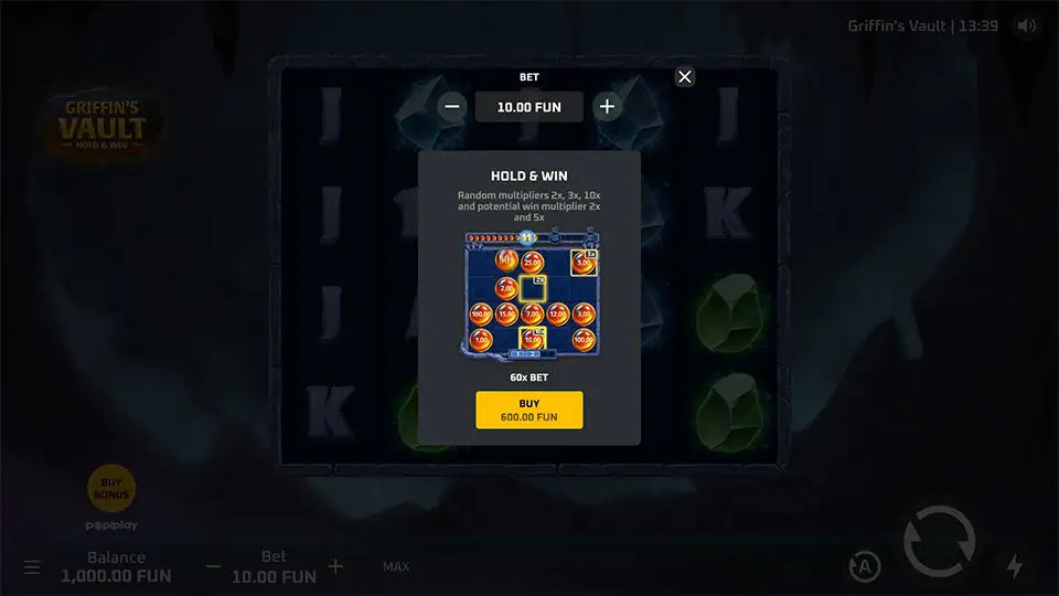 Griffins Vault Hold Win slot bonus buy