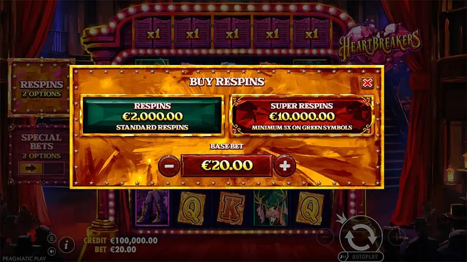 Heartbreakers slot bonus buy