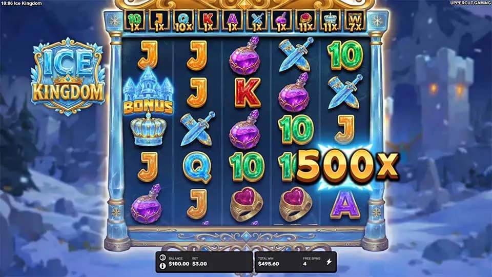 Reels showing a glowing mystery symbol transforming while a large 1500x multiplier appears during free spins.