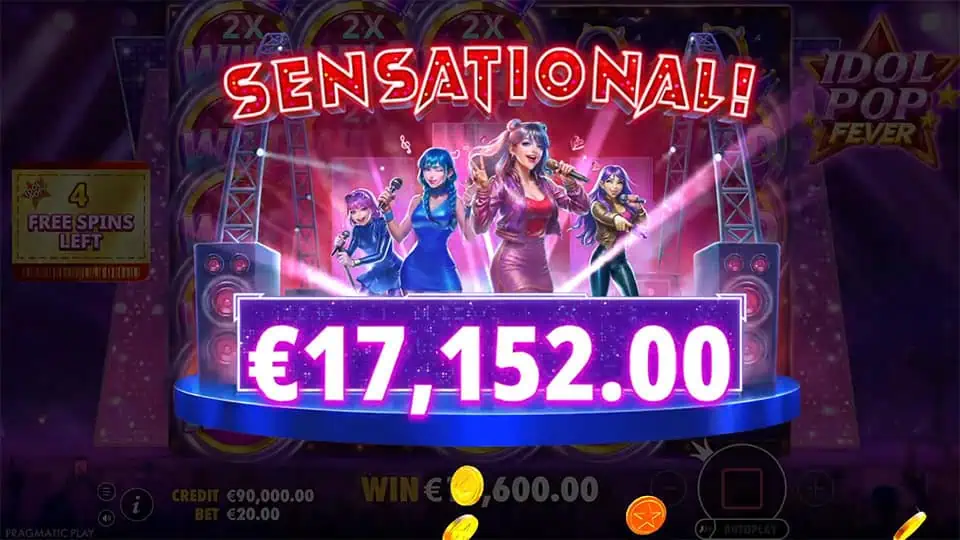 Idol Pop Fever slot big win