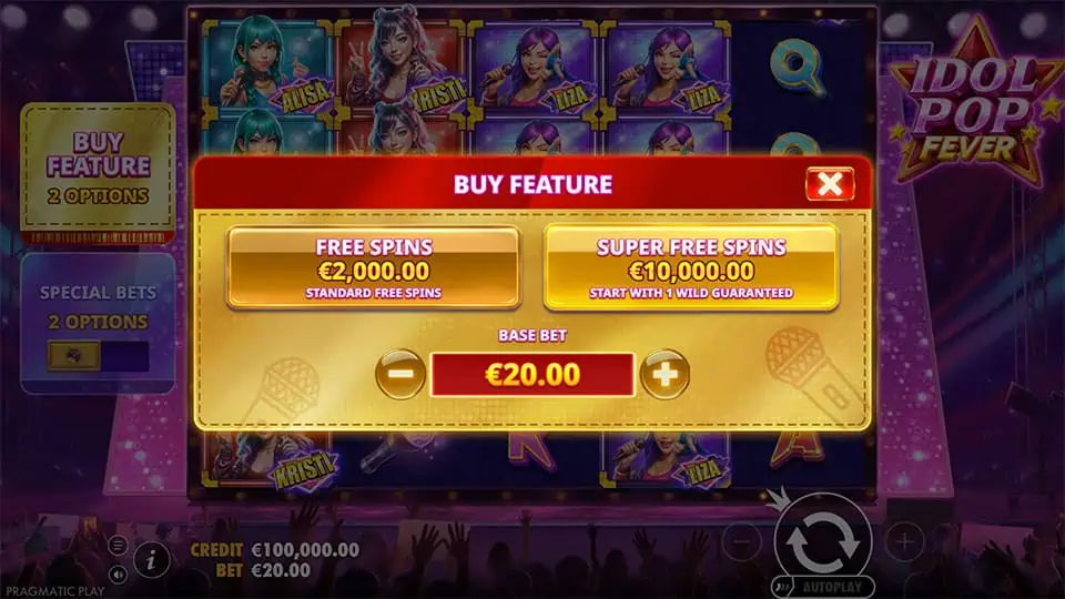 Idol Pop Fever slot bonus buy