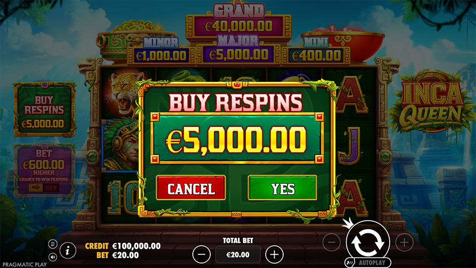 Inca Queen slot bonus buy