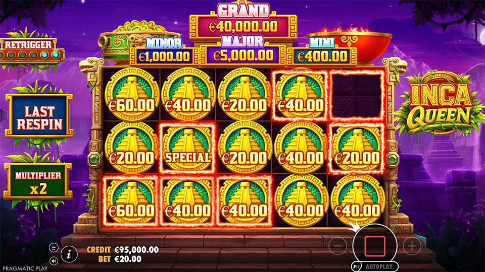 Inca Queen slot feature prize symbol