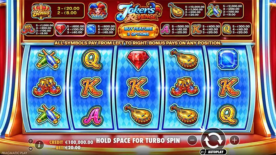 Jokers Revenge slot game preview