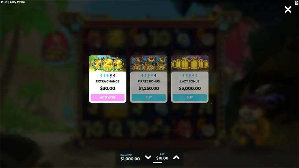 Lazy Pirate slot bonus buy