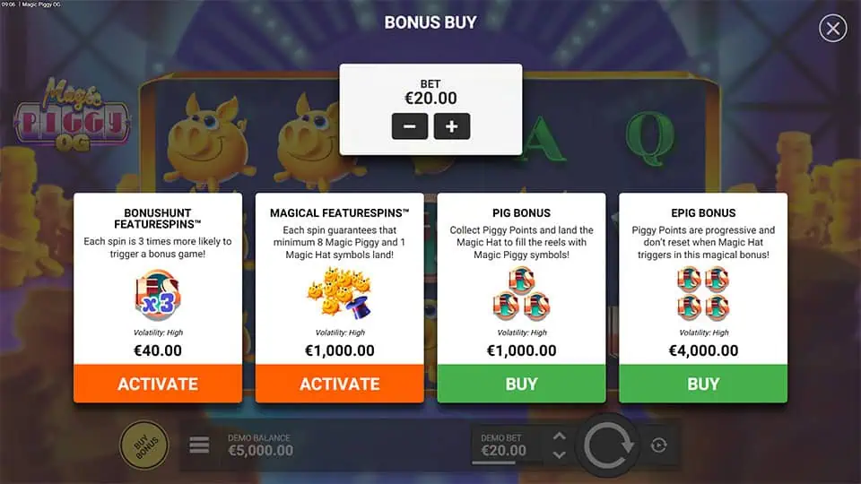 Magic Piggy OG slot bonus buy