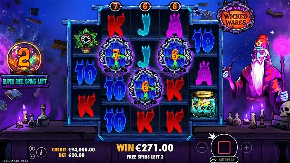 Mr Nulls Wicked Wares slot feature mystery symbol