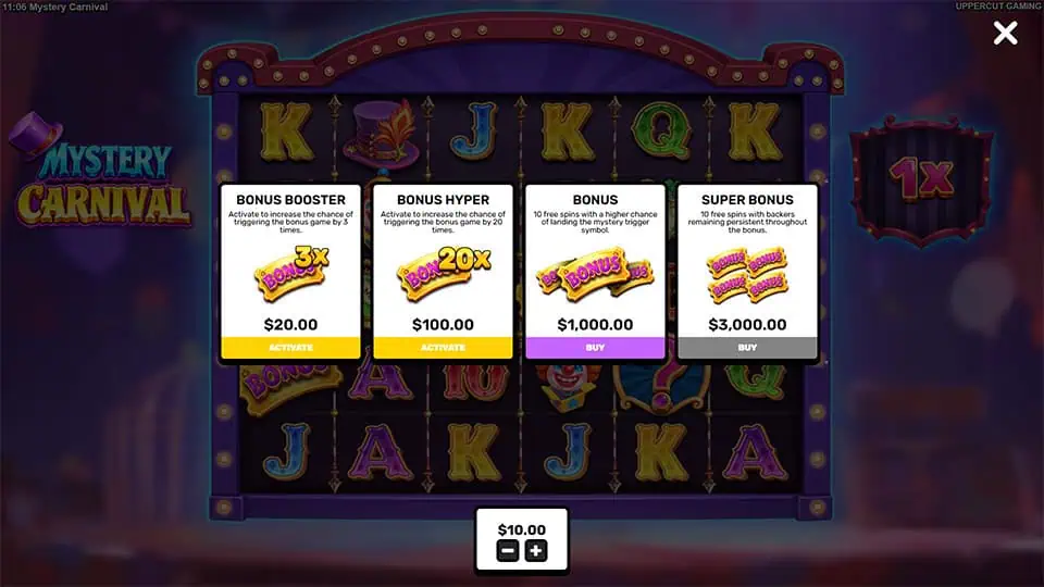Mystery Carnival slot bonus buy