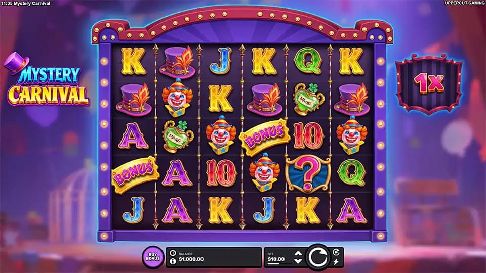 Mystery Carnival slot game preview