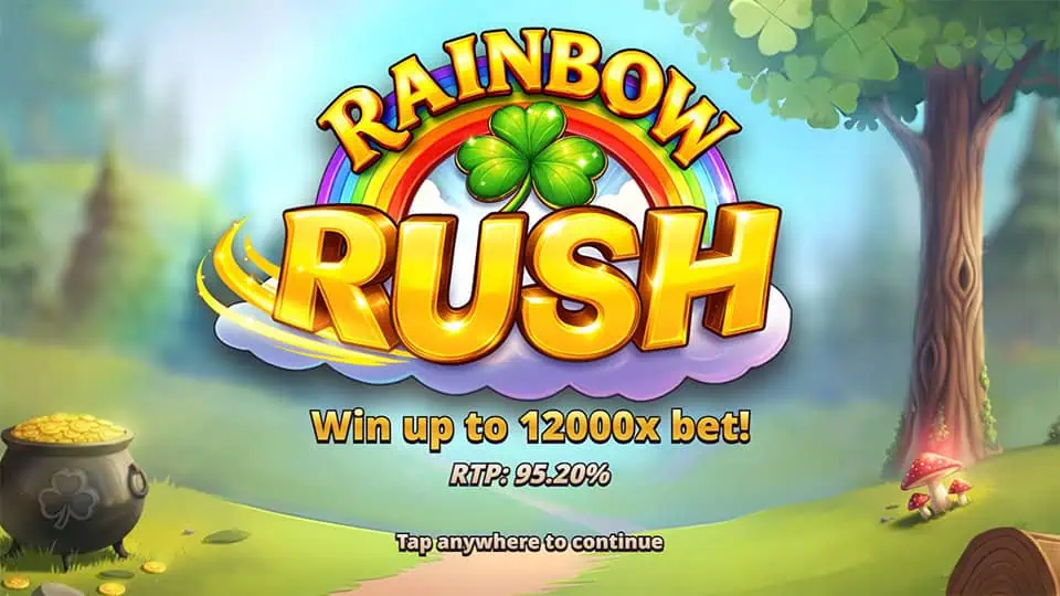 Rainbow Rush slot intro screen