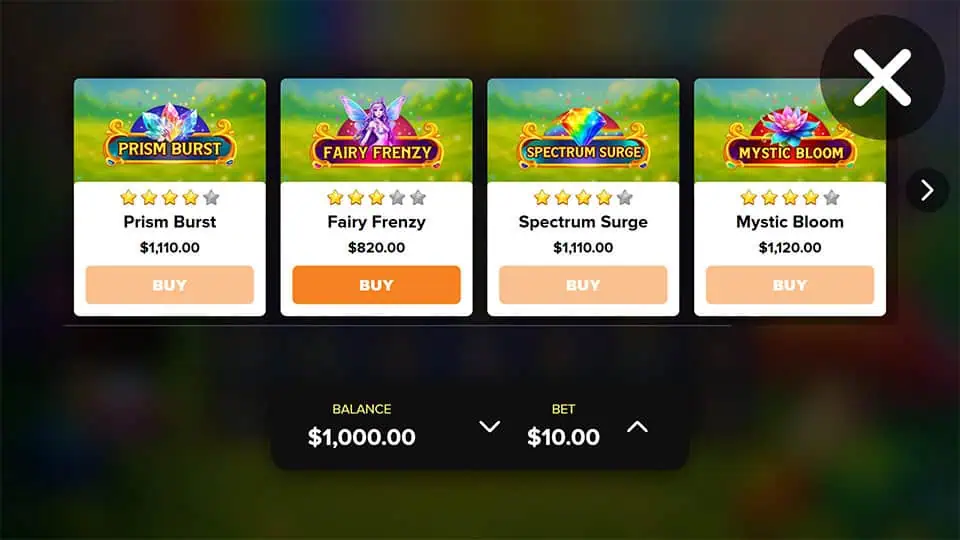 Rainbow World slot bonus buy