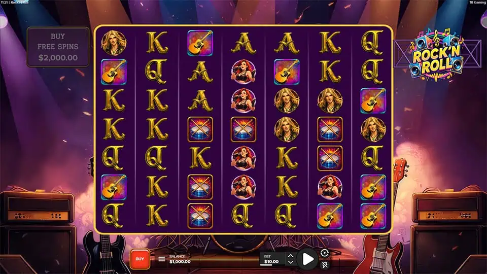 Rock N Roll slot game preview