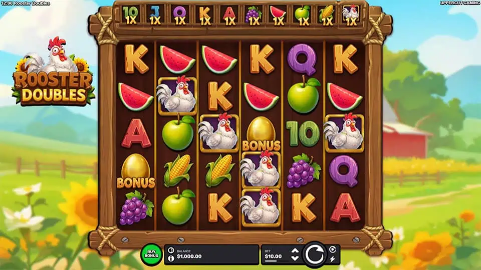 Rooster Doubles slot game preview