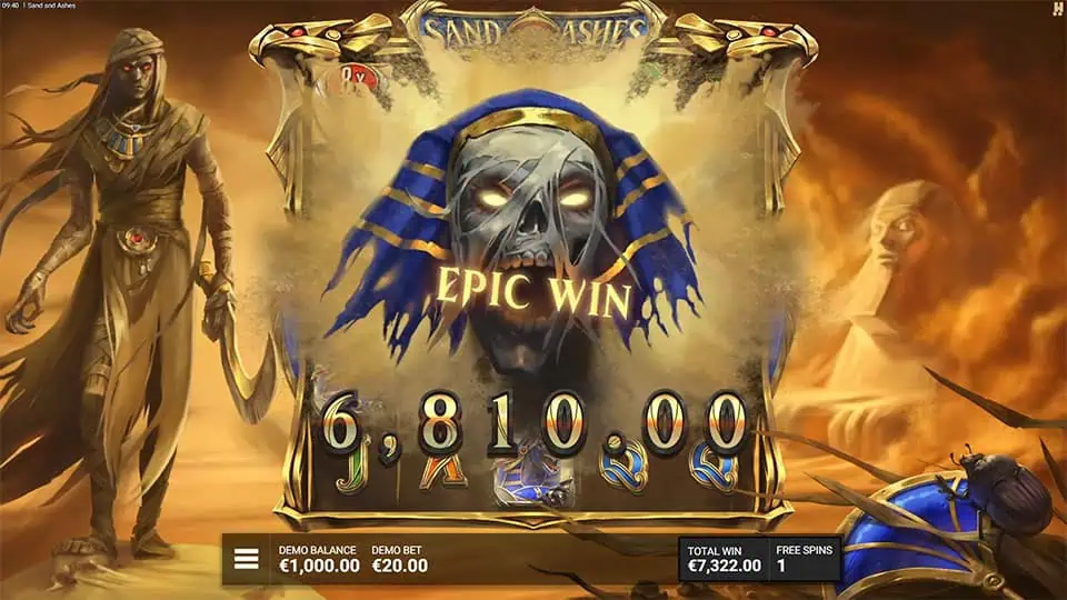 Sand and Ashes slot big win