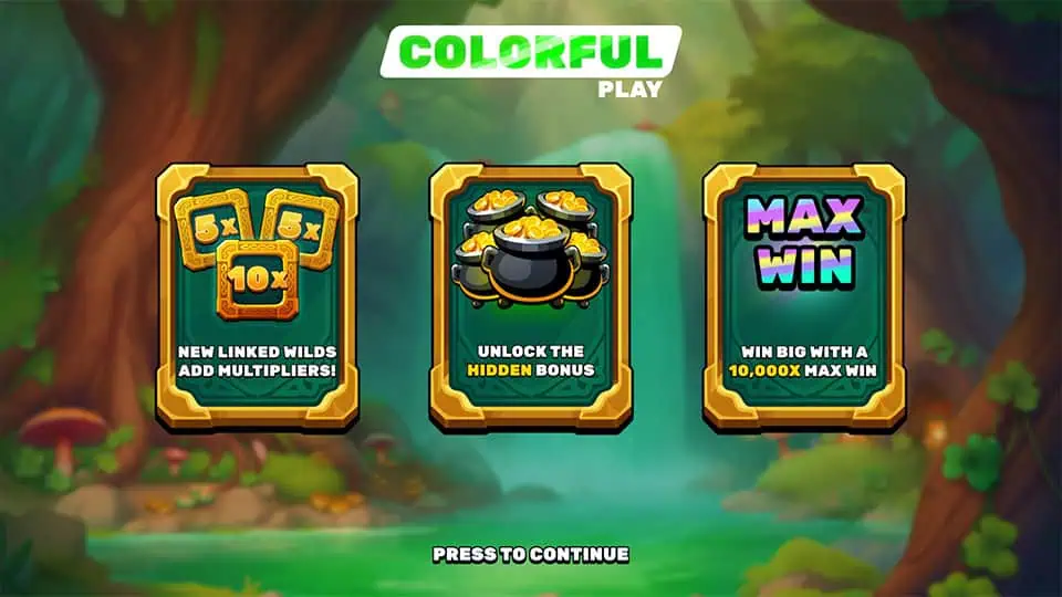 Shamrock 1000 slot intro screen
