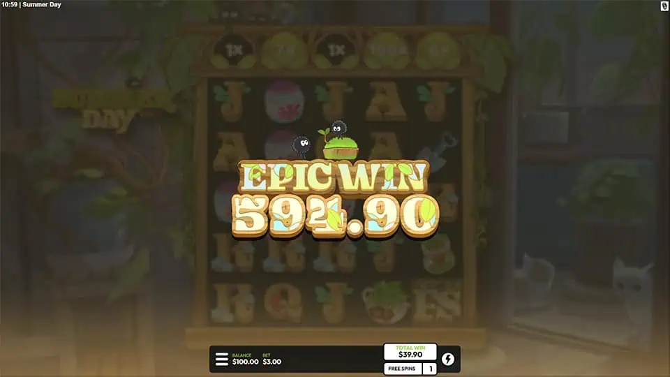 Summer Day slot big win