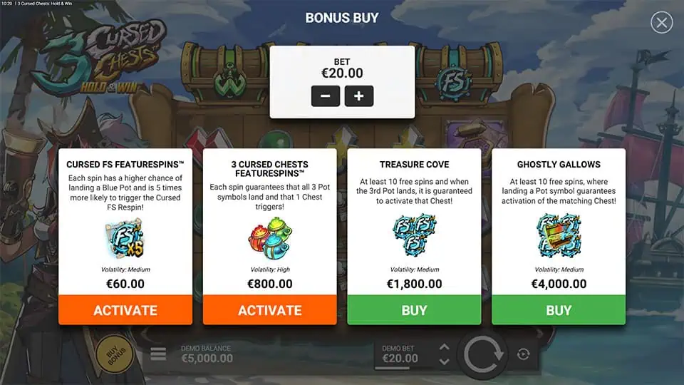 3 Cursed Chests slot bonus buy