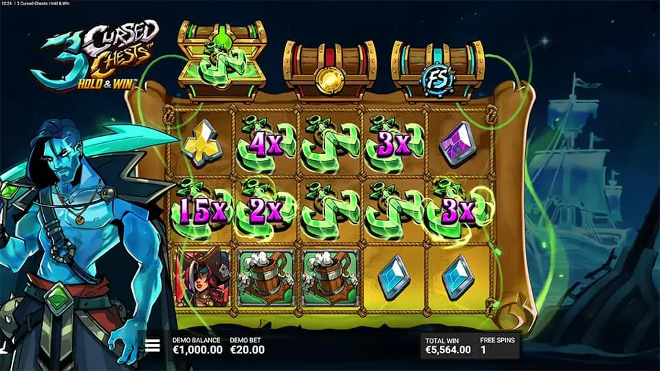 3 Cursed Chests slot feature cursed wilds