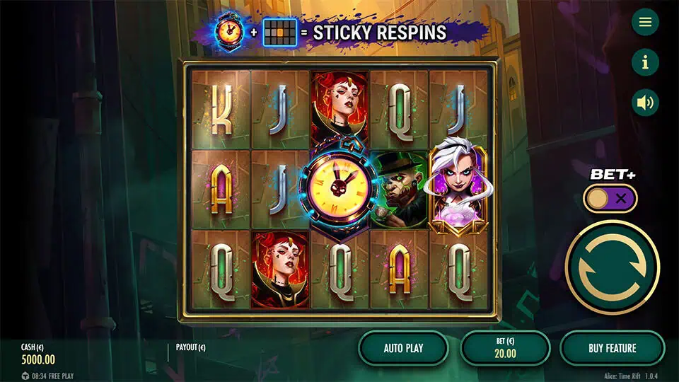 Alice Time Rift slot game preview