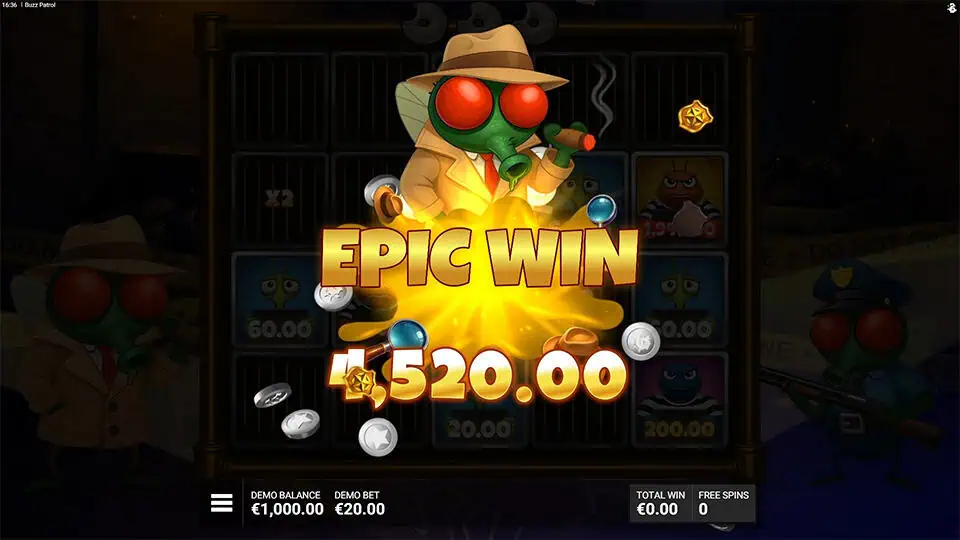 Buzz Patrol slot big win