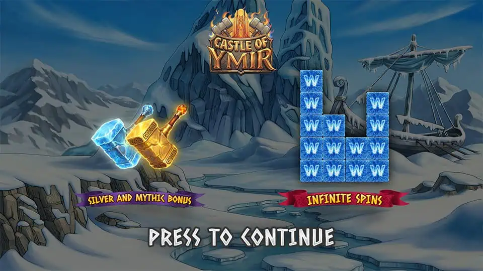 Castle of Ymir slot intro screen