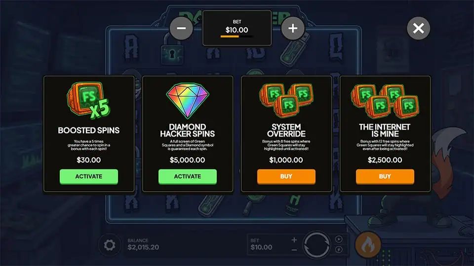 Da Hacker slot bonus buy