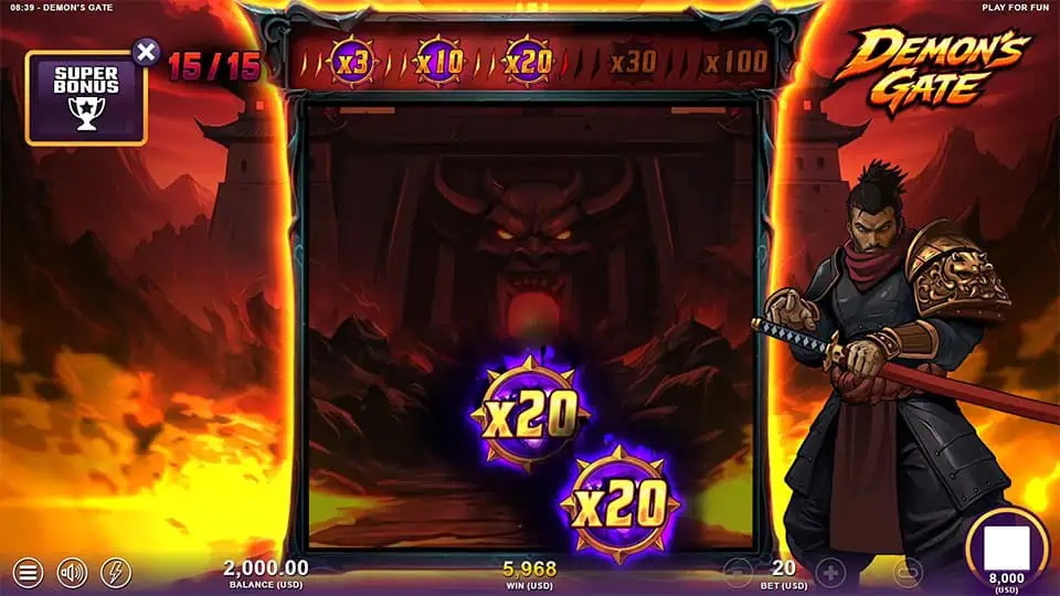 Demons Gate slot feature wild