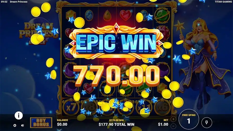 Dream Princess slot big win