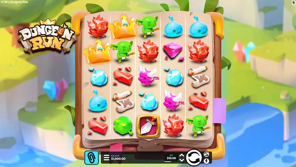 Dungeon Run slot game preview