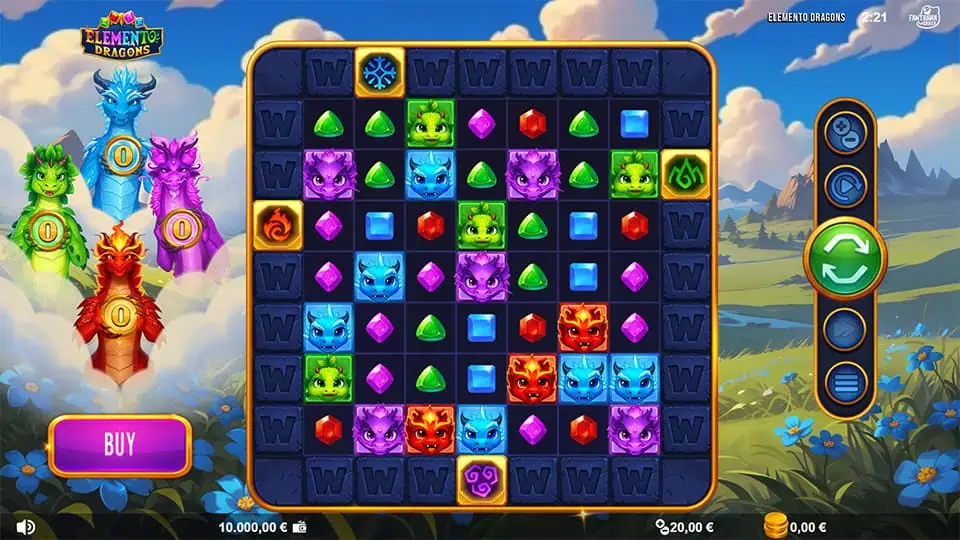 Elemento Dragons slot game preview