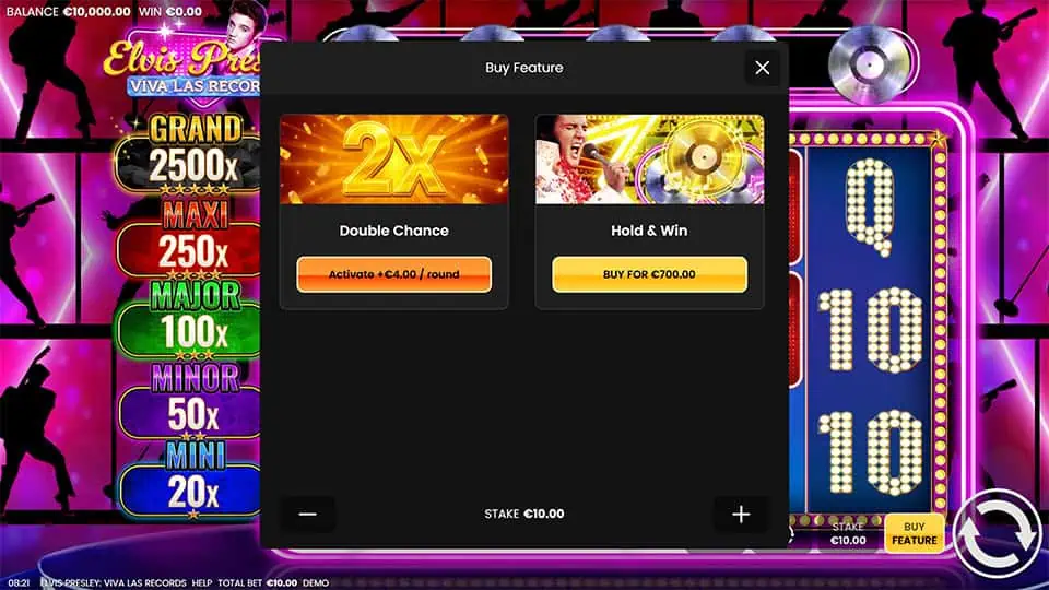 Elvis Presley Viva Las Records slot bonus buy