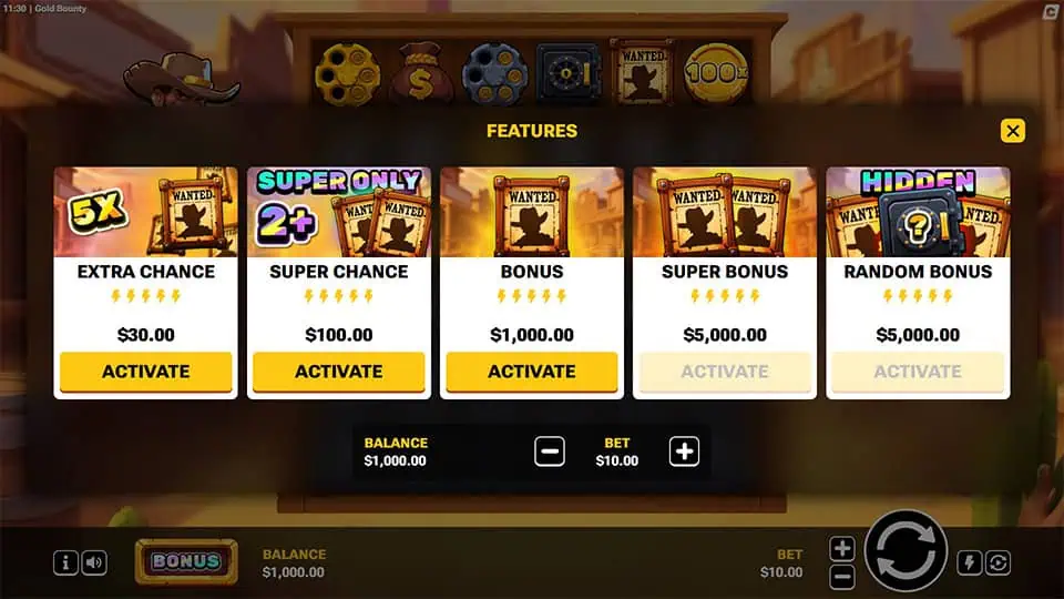 Gold Bounty slot bonus buy