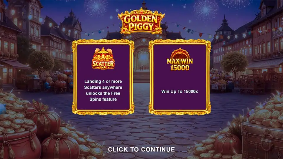 Golden Piggy slot intro screen
