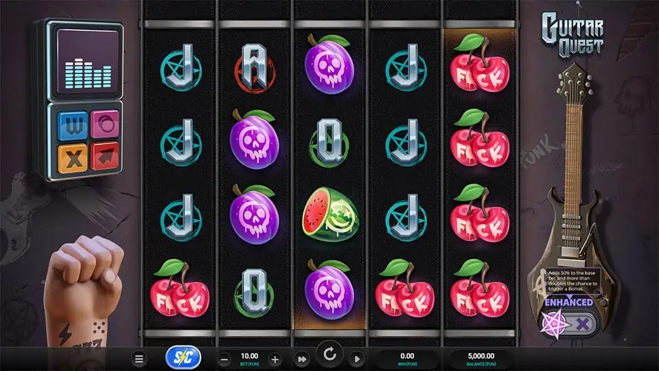 Guitar Quest slot game preview