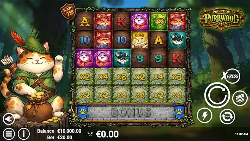 Prince of Purrwood slot game preview