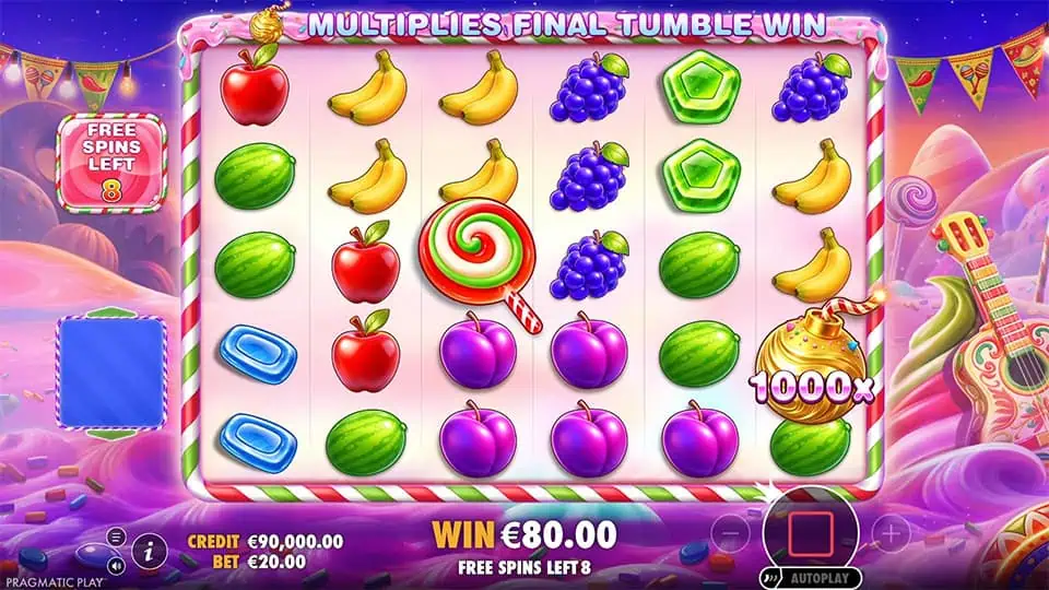 Sweet Fiesta 1000 slot feature bomb multiplier