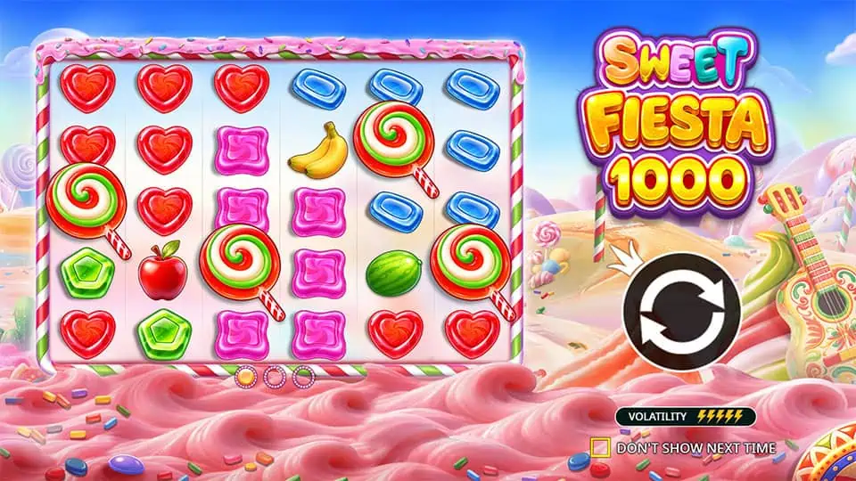 Sweet Fiesta 1000 slot intro screen