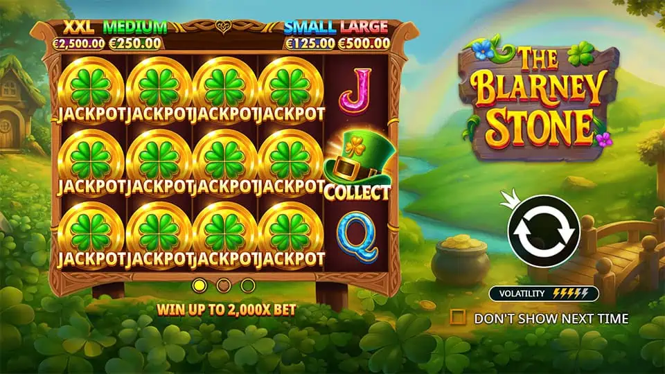 The Blarney Stone slot intro screen