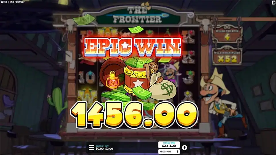 The Frontier slot big win