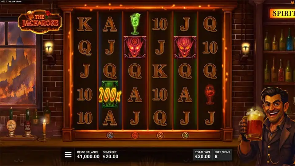 The Jack Rose slot feature wild multiplier 1