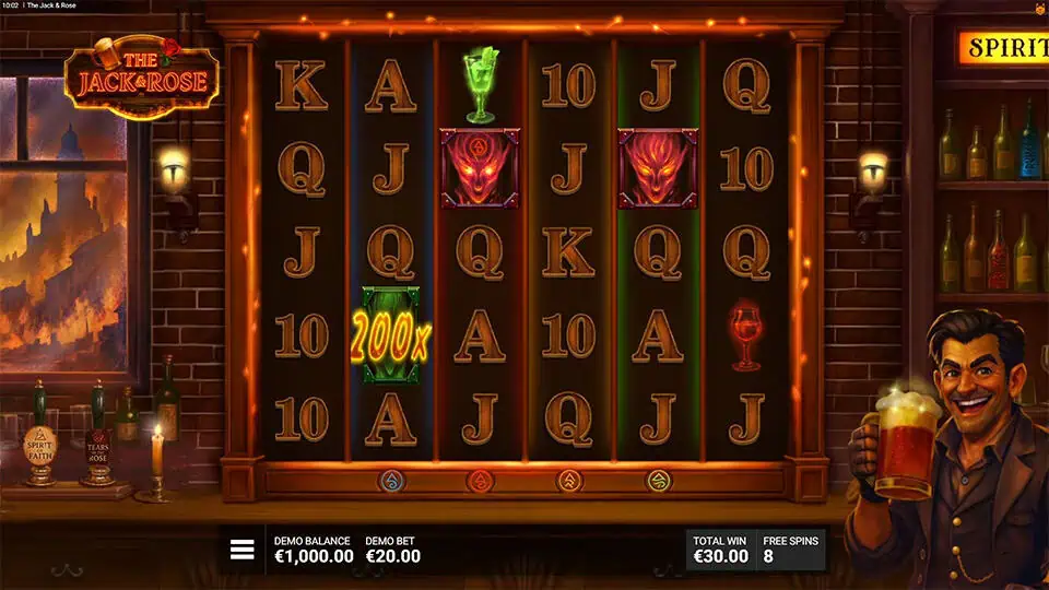 The Jack Rose slot feature wild multiplier