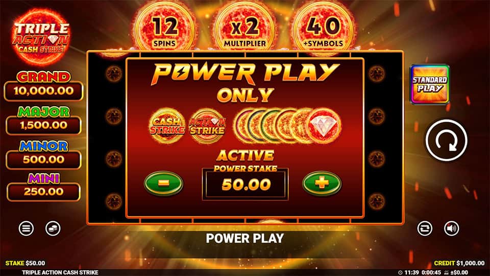 Triple Action Cash Strike slot power play