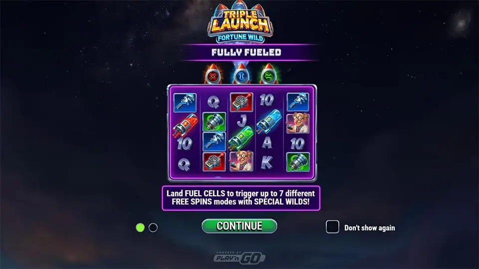 Triple Launch Fortune Wild slot intro screen