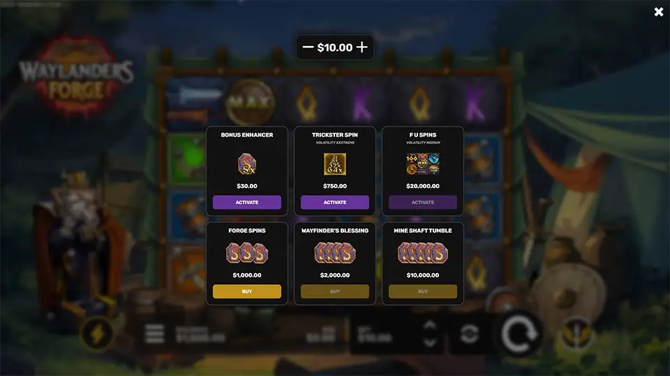 Waylanders Forge slot bonus buy