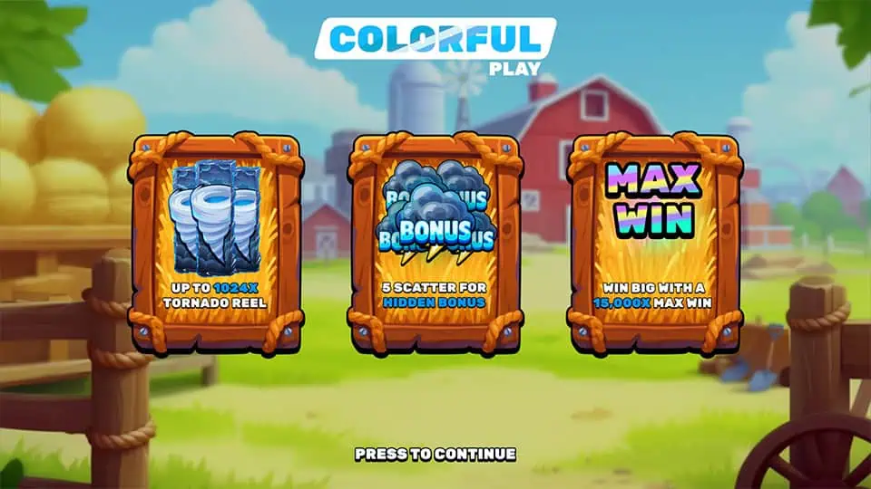 Wild Storm slot intro screen