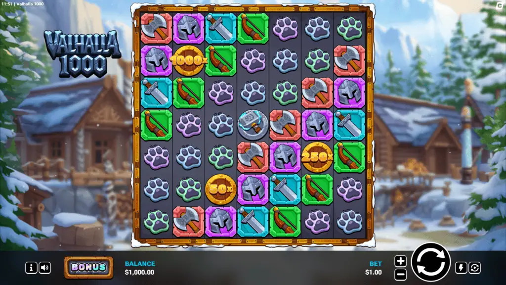 Colorfulplay valhalla 1000 intro screen