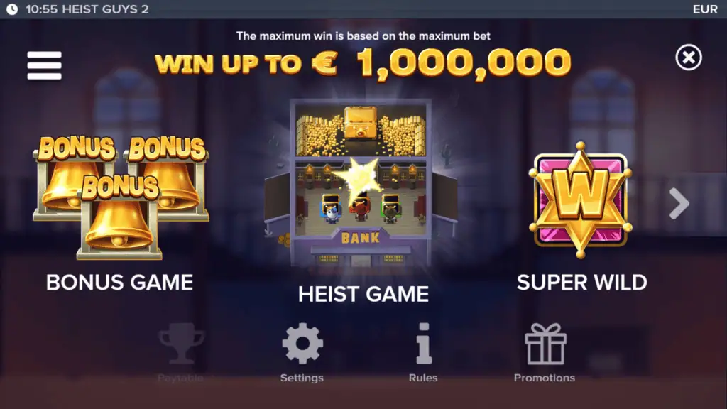 Elk studios heist guys 2 intro screen