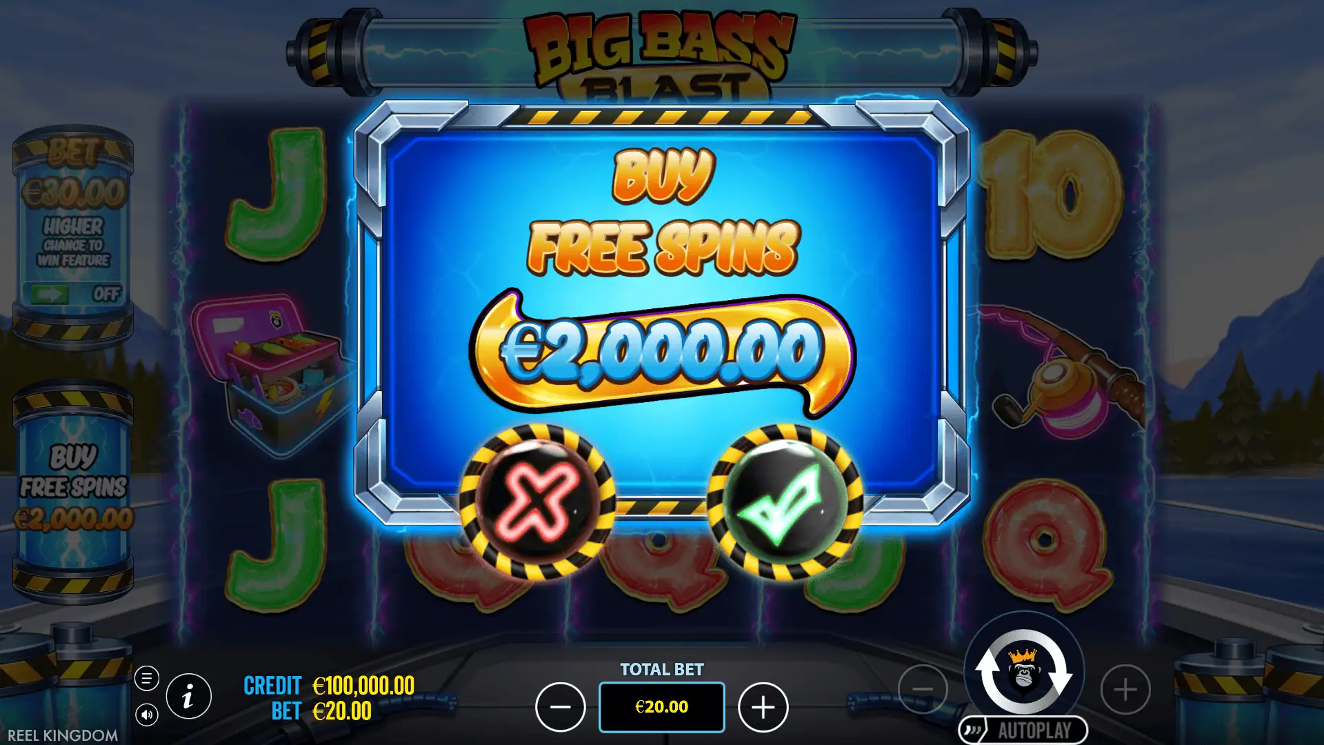 Big Bass Blast bonus buy menu